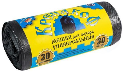 Мешок мусорный 30л/8мкм., КРЕПАКОФ (30шт/50рул)