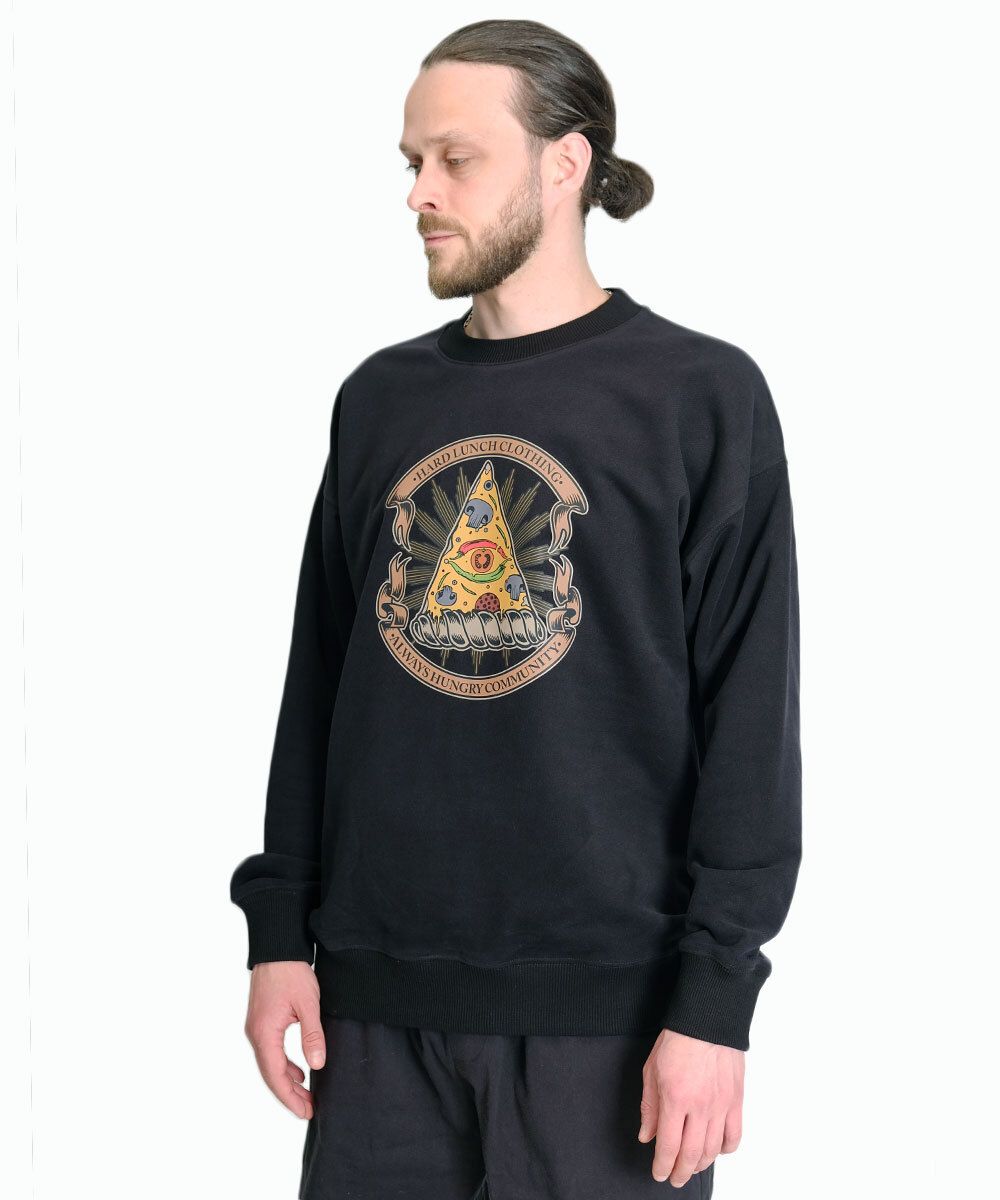 Толстовка Hardlunch Pizza eye черная