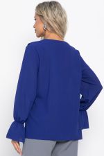 Блуза шифоновая Вэнси (синяя) Б15023-8М LT Collection