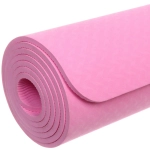 Коврик для йоги 6 мм 183*61 см «Шамбола» с лазерной гравировкой (ТРЕ), розовый