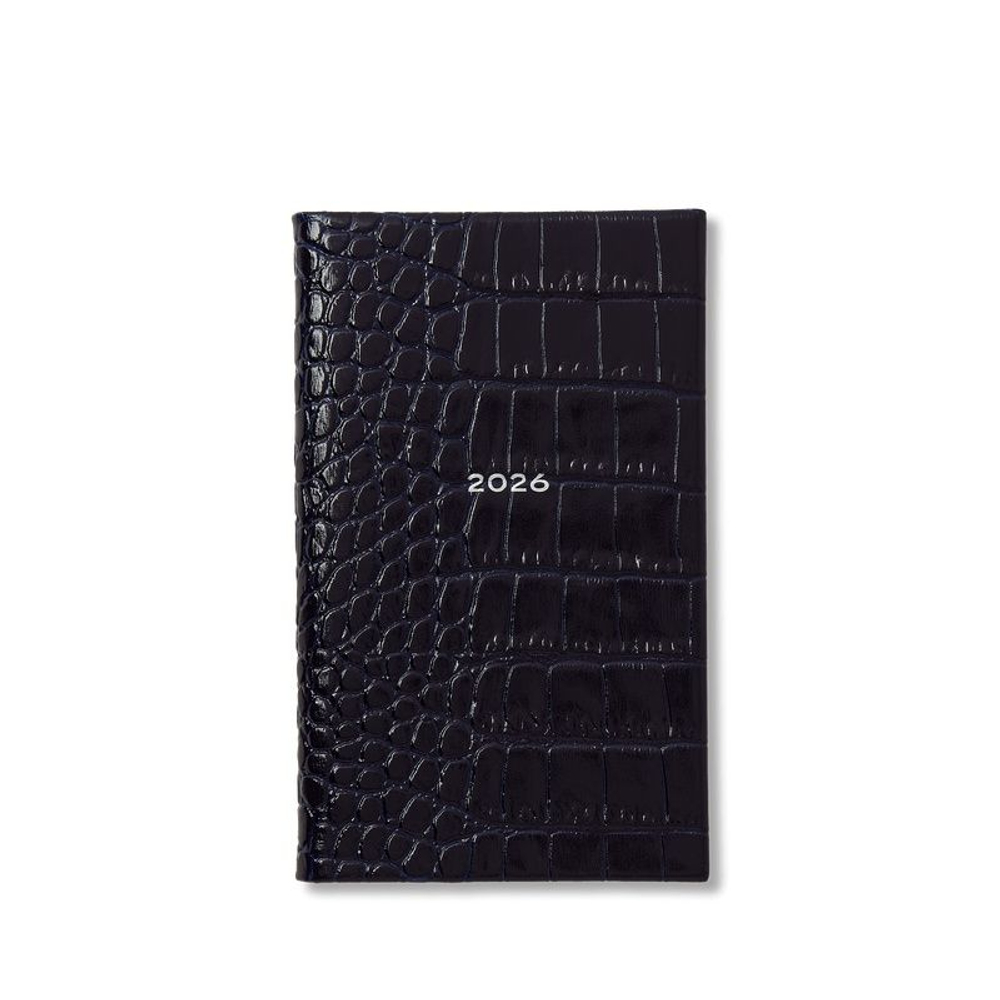 Smythson Ежедневник 2026 Panama Weekly Diary in Mara, Navy