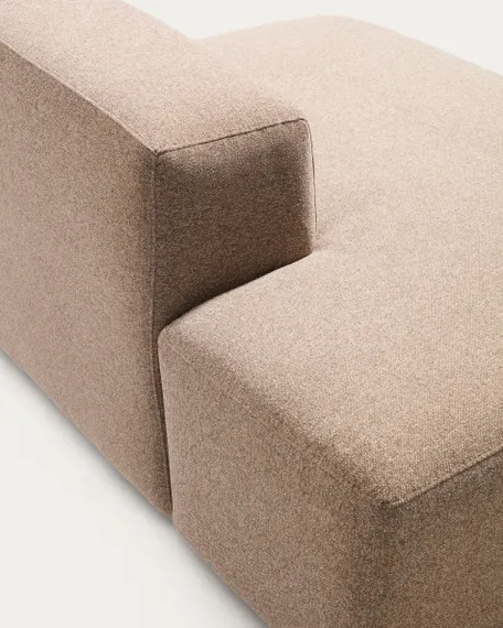 Четырехместный диван Blok из коричневой синели, 380 см