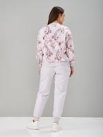 Костюм с брюками КБ-90М/бежмеланж-кофецветы