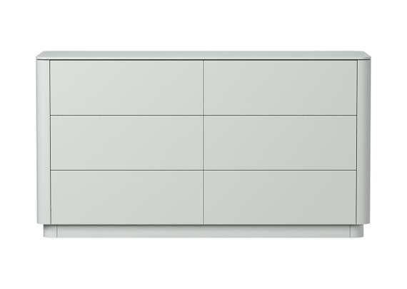 Комод Tammi 6 ящиков ширина 140 см (светло-серый)