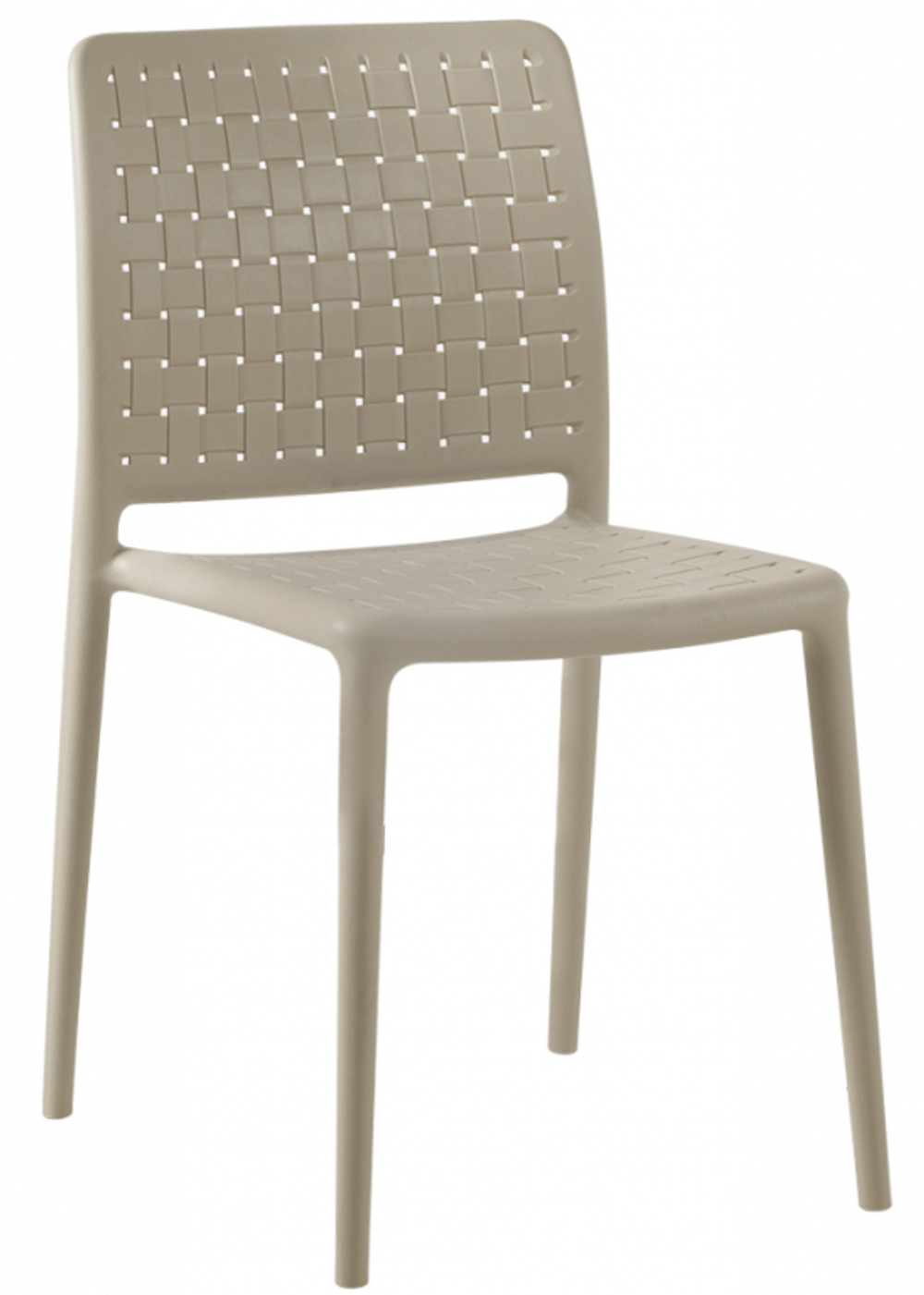 Стул пластиковый Papatya Fame-S, песочный