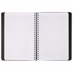 Тетрадь А5 (148x218 мм), BRAUBERG "Office PRO", гибкая, под кожу, гребень, 80 л., черная, 111046