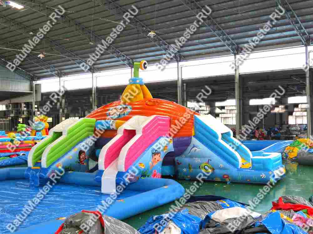 Надувной назменый аквапарк «Субмарина», 20*12*5 м