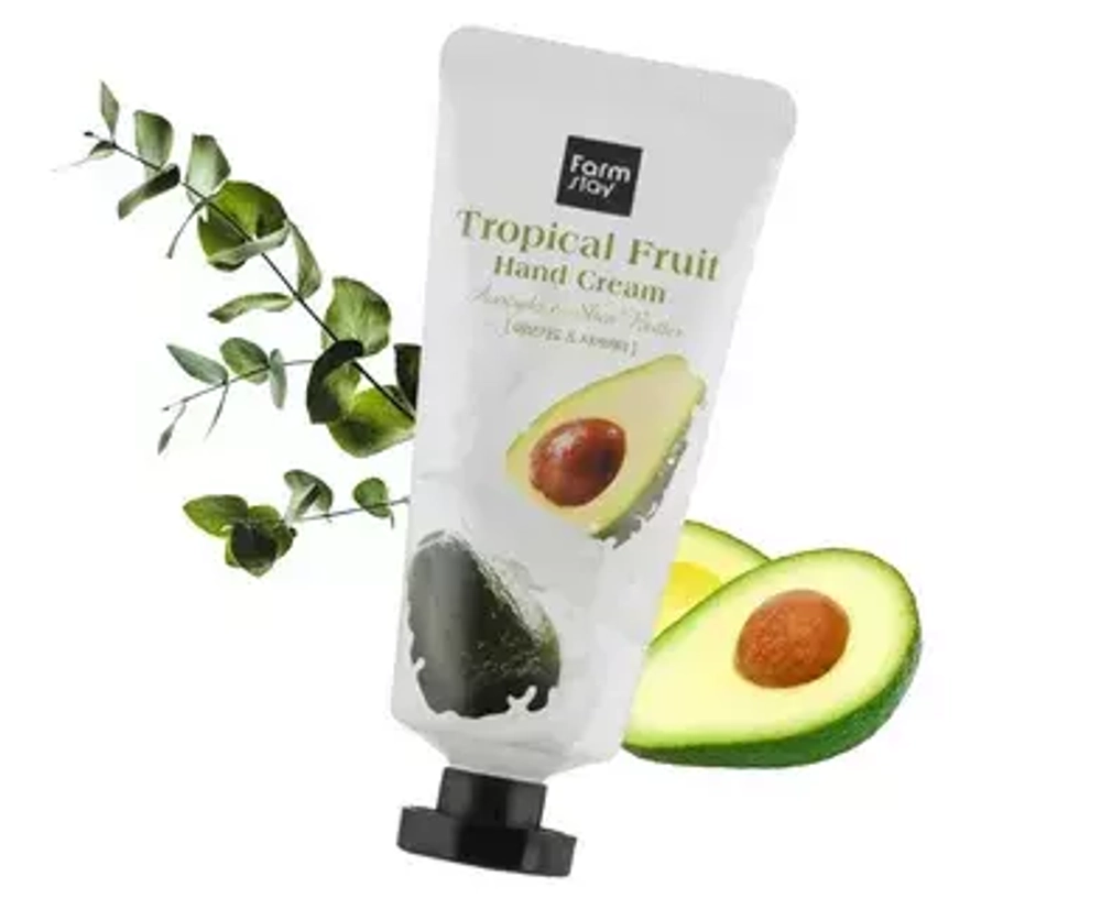 Крем для рук с авокадо и маслом ши FarmStay Tropical fruit hand cream, 50 мл