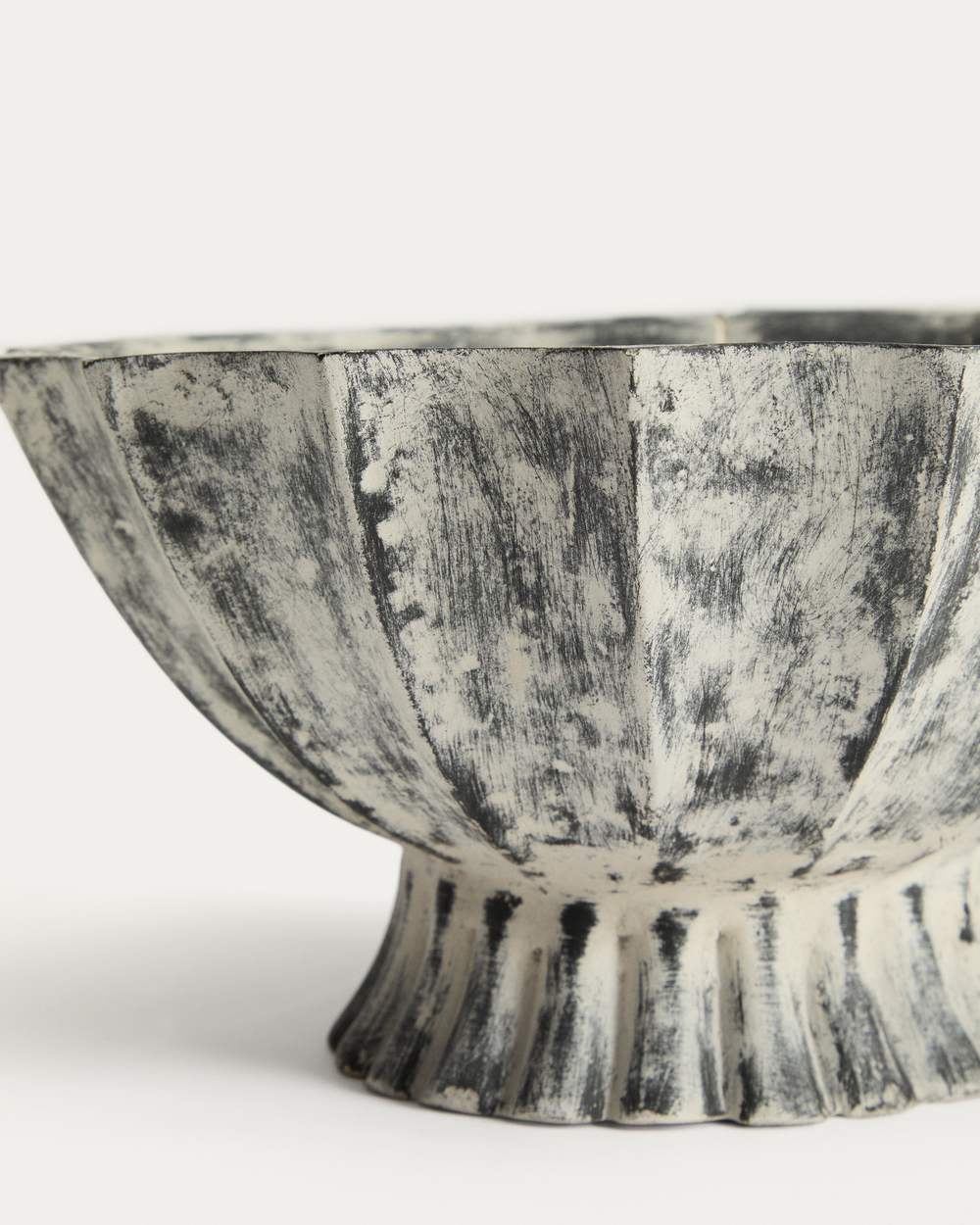 Ваза Valura из папье-маше серая Ø 26 см