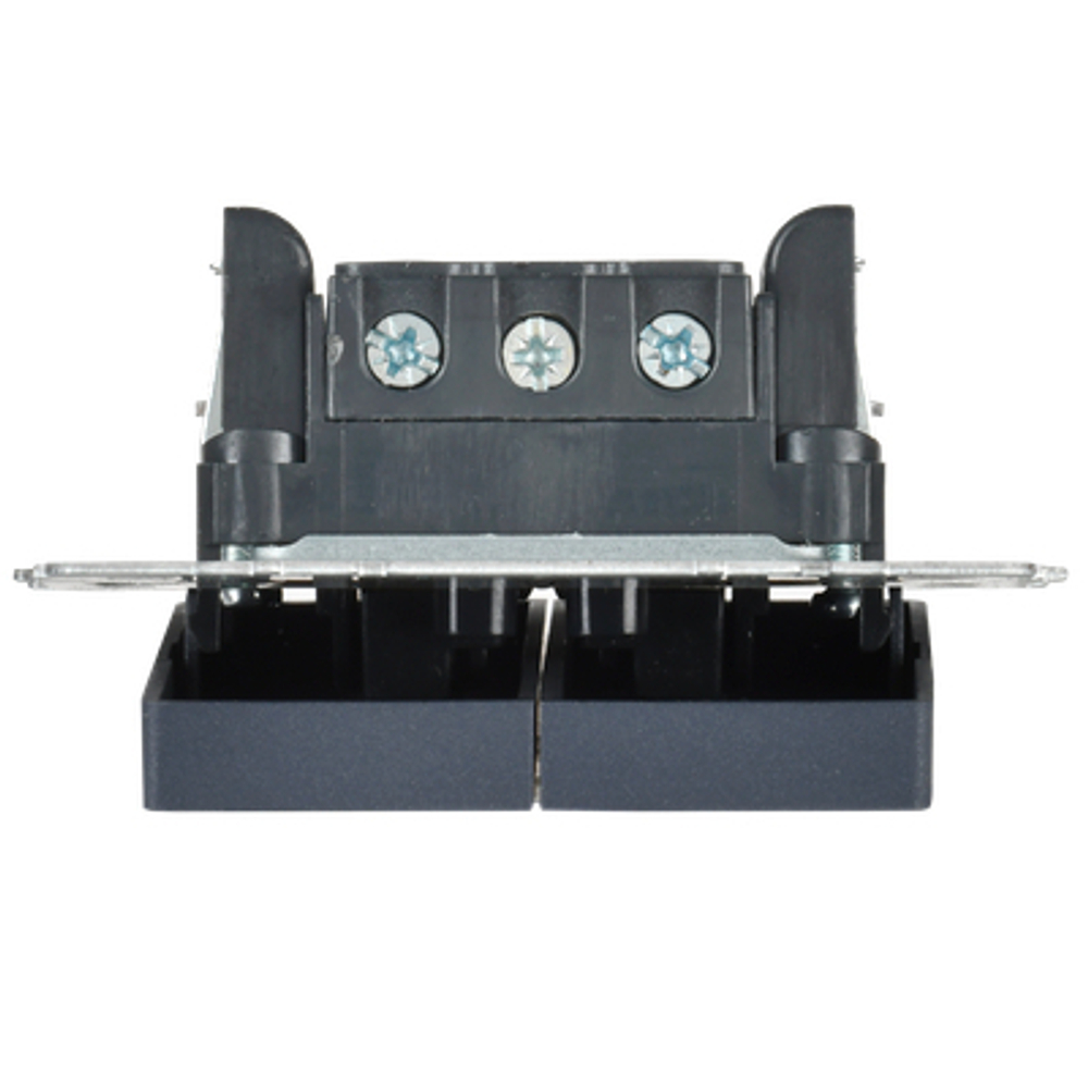 BRITE Выключатель 2-клавишный с индикацией для отелей 10А ВС10-2-9-БрМ маренго IEK