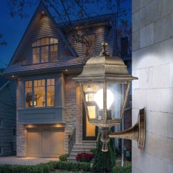 Садово-парковый светильник ЭРА НБУ 04-60-001 бронза 4 гранный настенный IP44 Е27 max60Вт