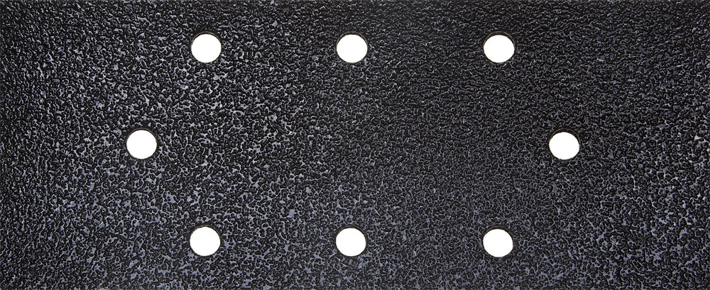 Лист шлиф. универсал. URAGAN ″Оптимален для мягких пород дерева″ 8 отверстий по линии, для ПШМ, P40, 93х230мм, 50шт