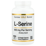 California Gold Nutrition, L-серин, 900 мг, 120 растительных капсул