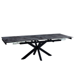 Стол керамический LA ALTA VENECJA Italy grey 160-240*90, каркас черный