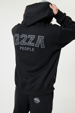 Худи Q2ZA People на молнии (чёрный)