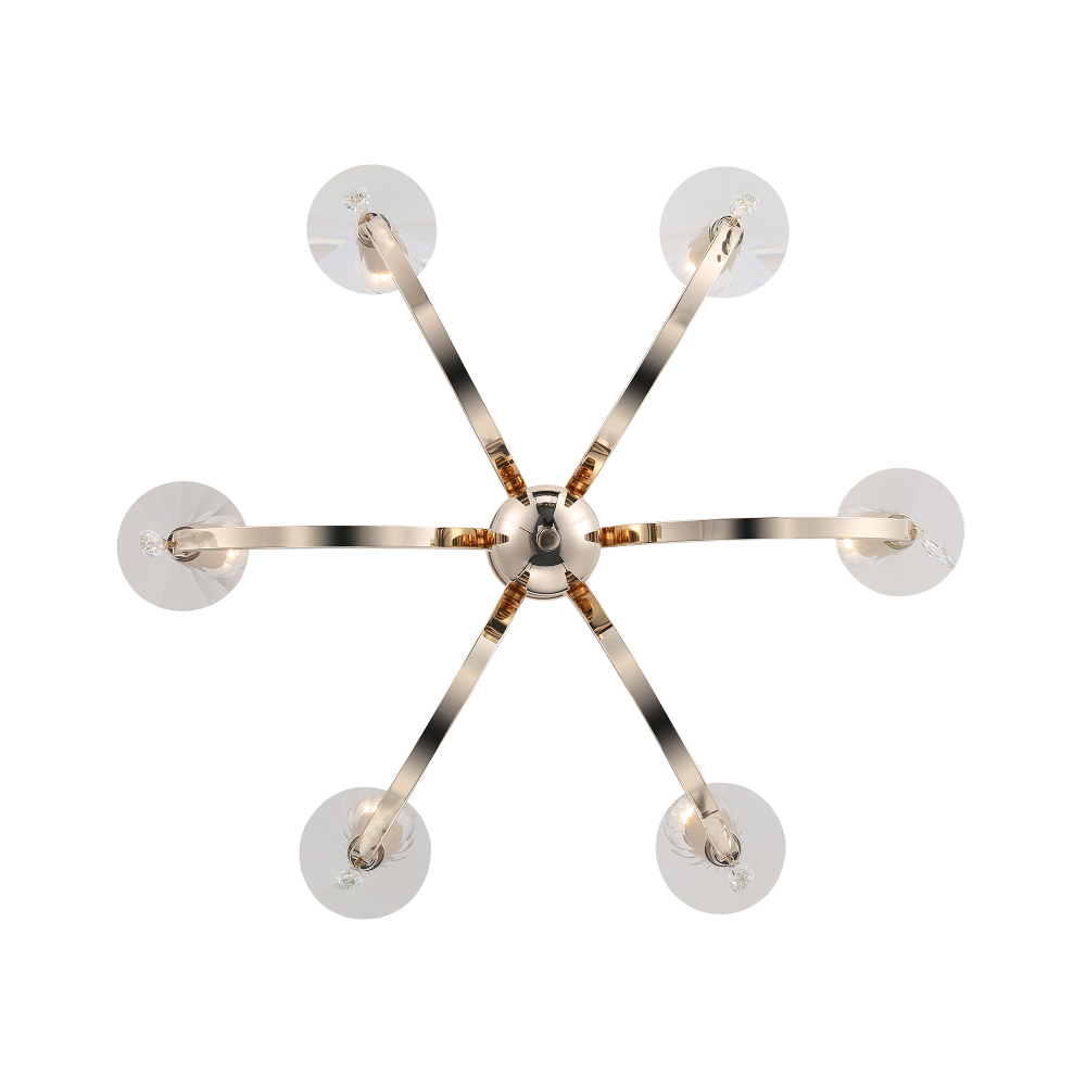 SL1405.203.06 Люстра подвесная ST-Luce Латунь/Латунь, Прозрачный E14 6*40W ЭЛЕГАНС