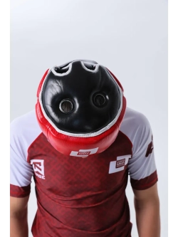 Соревновательный аккредитованный кожаный шлем