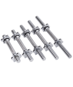 Гриф гантельный BB-107 d=25 мм, металлический, хромированный, 35 см