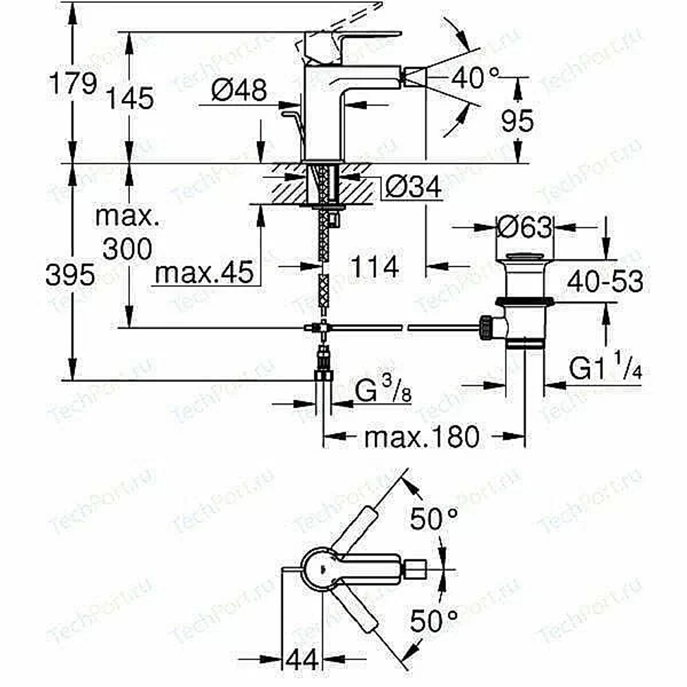 Смеситель для биде Grohe Lineare 33848001