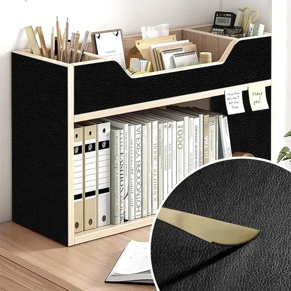 Пленка самоклеящаяся экокожа для мебели, 50x138 см наклейка на диван,субсидия на ремонт,Заплатка для ремонта кожи,Черный