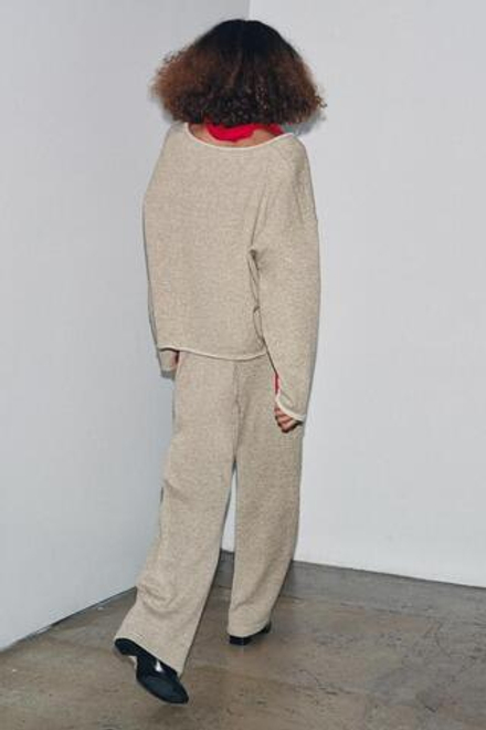 ZARA БРЮКИ В СТИЛЕ РУСТИК, БЕЖЕВЫЙ МЕЛАНЖ