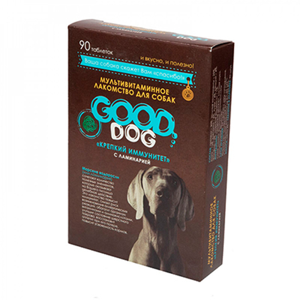 GOOD DOG Мультивитаминное лакомство для собак "Крепкий иммунитет" 90 таб.