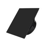 Вытяжной тонкий вентилятор для ванн ММ-Р 06 стекло прямое 90 м³/час с обратным клапаном черный матовый