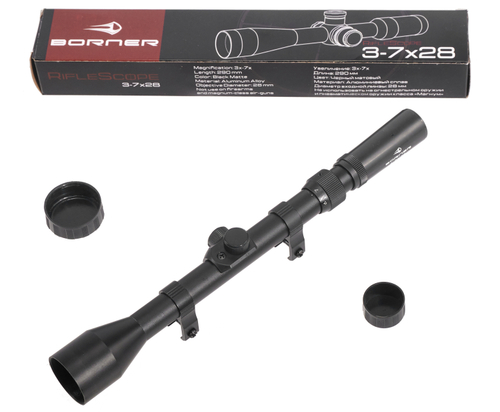 прицел оптический borner 3-7х28