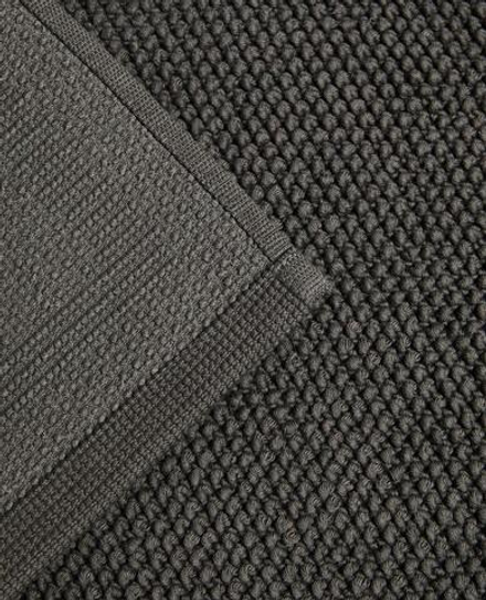 ZARA HOME КОВРИК ДЛЯ ВАННОЙ ИЗ ХЛОПКА С АНТИСКОЛЬЗЯЩЕЙ ПОВЕРХНОСТЬЮ, ТЕМНО-СЕРЫЙ