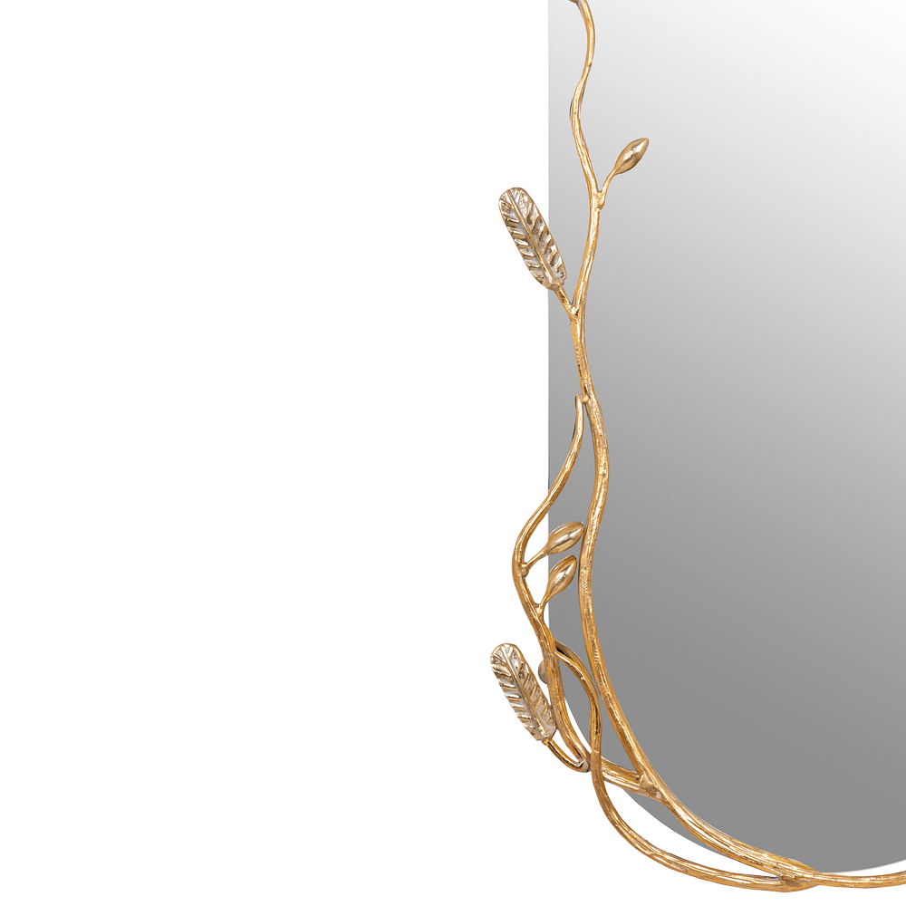Настенное зеркало Oliva Branch (Олива Бранч) Айвори Мраморное золото