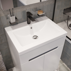 Тумба под раковину без столешницы DIWO Коломна 60 напольная, глянцевая белая