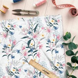 Ткань мембрана лёгкий цветочный букет