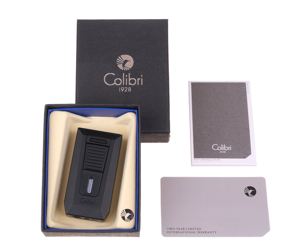 Зажигалка сигарная Colibri Slide черная LI850T10