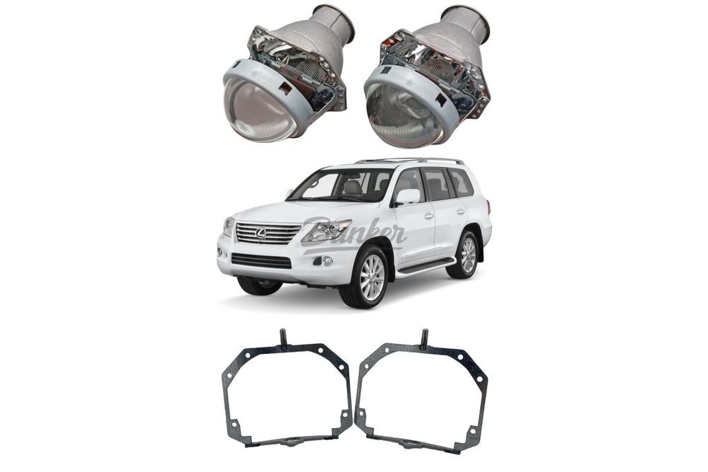 Готовый комплект для замены штатных линз с AFS Lexus LX570 III 2007-2012
