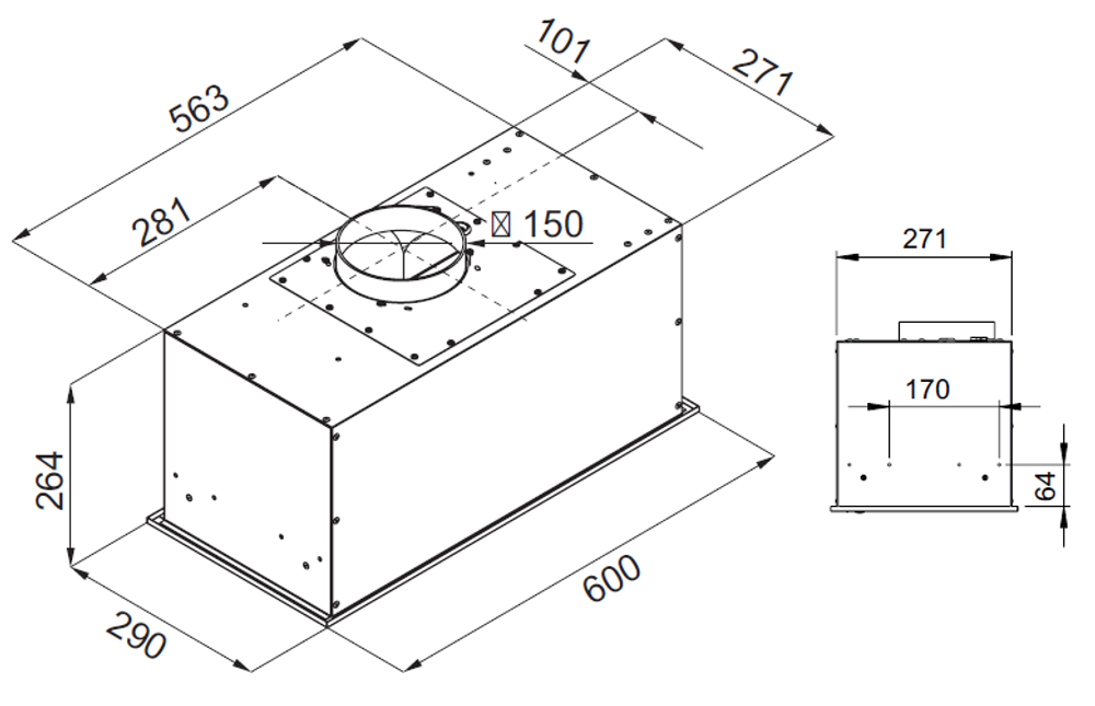 Вытяжка KUPPERSBERG IBOX 60 X