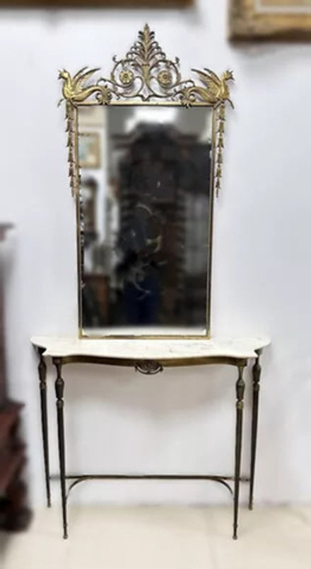 Винтаж: Винтажная консоль с зеркалом