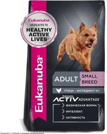 Сухой корм Eukanuba Adult Small Breed 1+ years для взрослых собак мелких пород с курицей 800 г