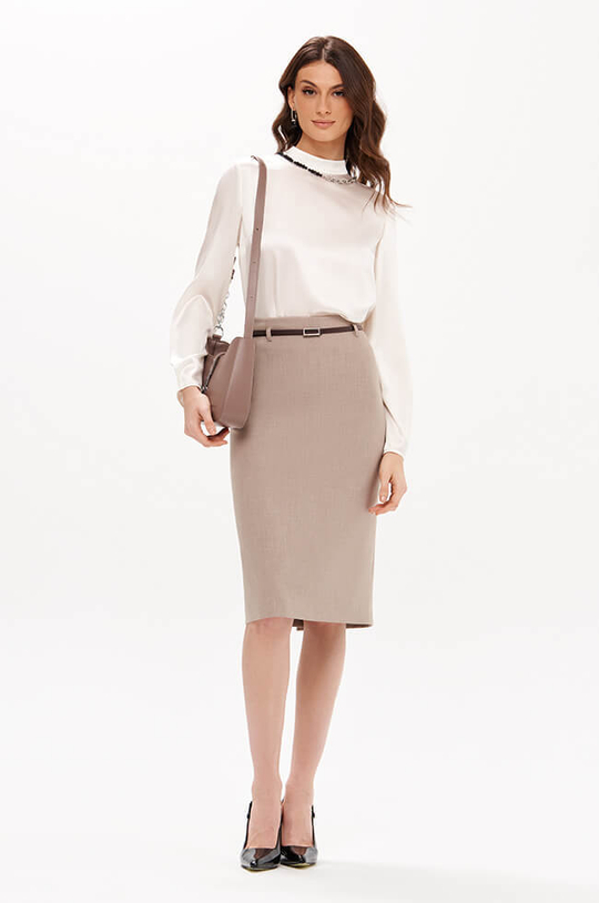 4897 Юбка женская (пепельно-бежевый)