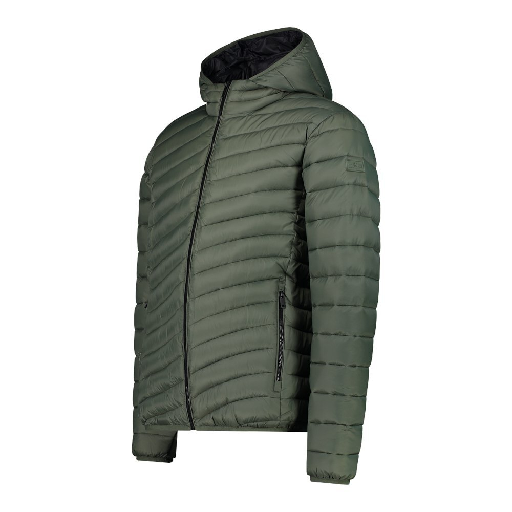 Куртка CMP Men's quilted jacket with Du Pont Sorona recycled padding, артикул 32K3147, цвет OIL GREEN (E319)