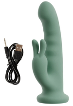 Зеленый вибратор-ротатор Luvio - 19,3 см. (Цвет: зеленый)