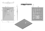 Поддон для душа из искусственного камня VST-4SR9011G, 1100*900*25, серый