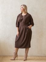 Платье 1360 черно-коричневый Novita (Акция)