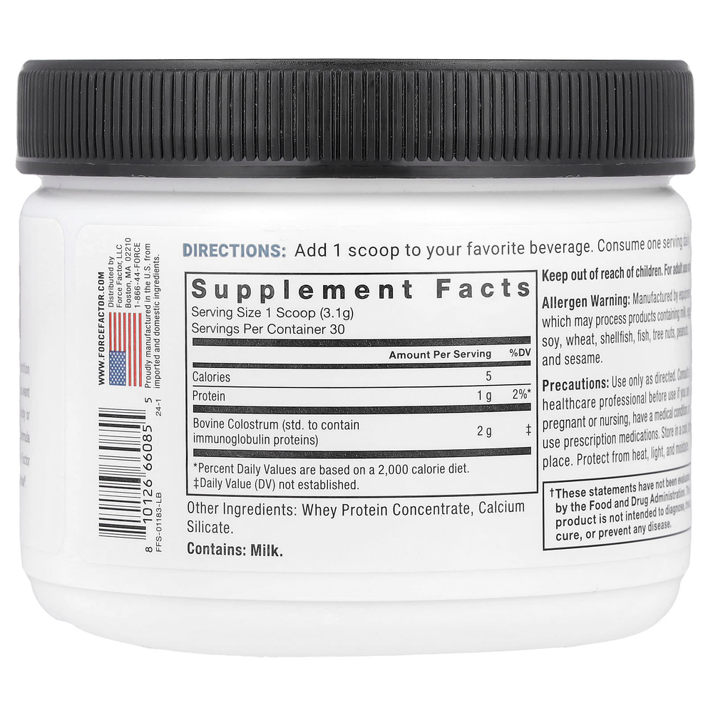 Force Factor, Primal Origins™, Colostrum, Unflavored, 3.28 oz (93 g)