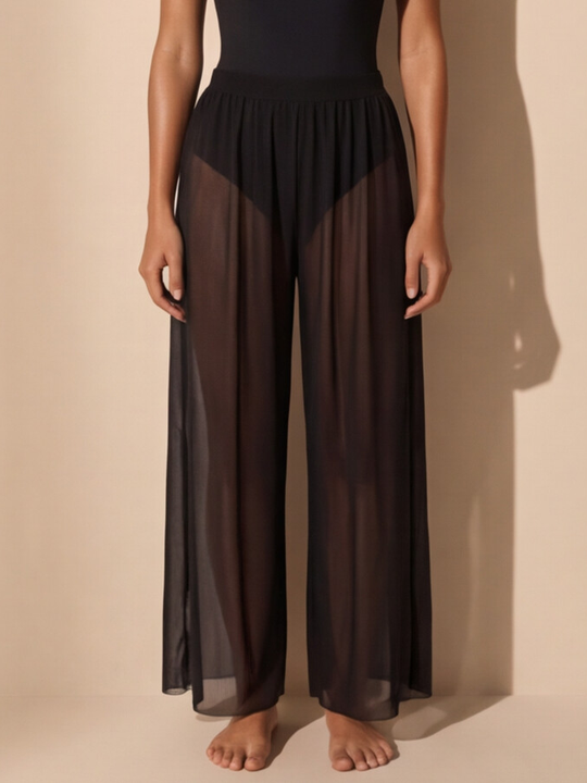 Брюки пляжные Сетка Черные