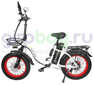 Электровелосипед Syccyba F11 Pro (48V/20Ah) - Белый с красными ободами фото №3