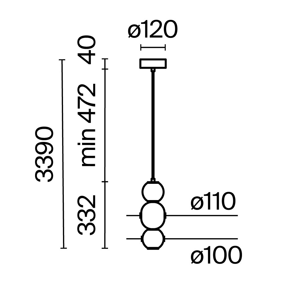 Подвесной светодиодный светильник Maytoni Drop MOD273PL-L16CH3K