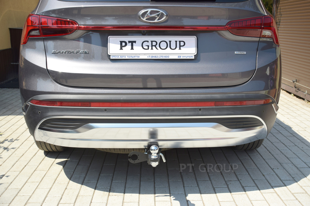 Фаркоп PT GROUP/ съёмный квадрат/ для HYUNDAI Santa Fe 2021-/ KIA Sorento 2021-(паспорт и сертификат в комплекте)(без электрики) арт.HSF-21-991122.00