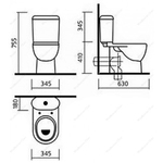 УНИТАЗ-КОМПАКТ SANITA LUXE ART