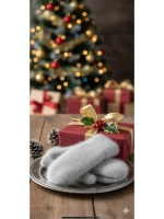 Варежки зимние теплые пушистые ангора