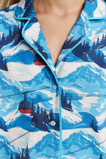 Рубашка с кантом из сатина - горы